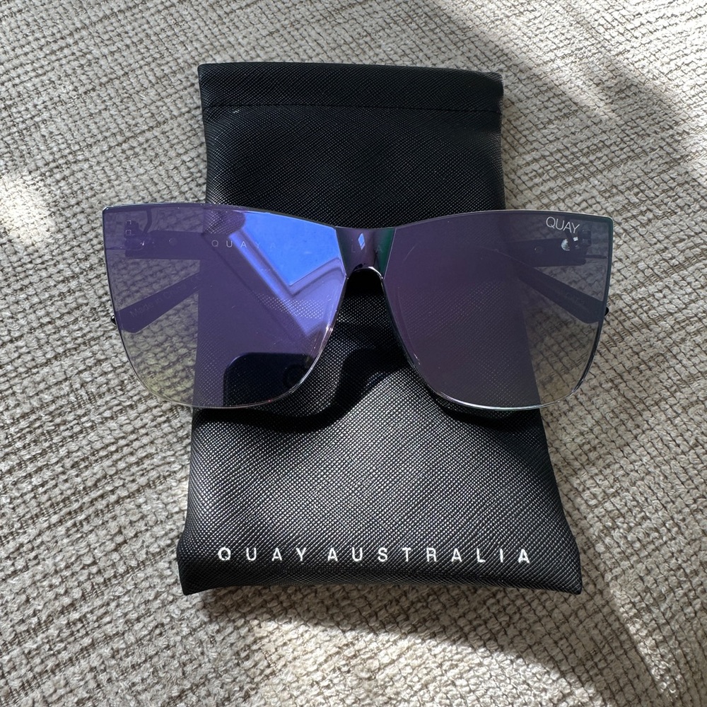 Quay Australia Oversized Purple Sunglasses